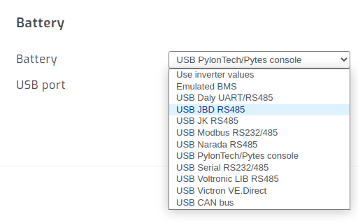 JBD BMS selection