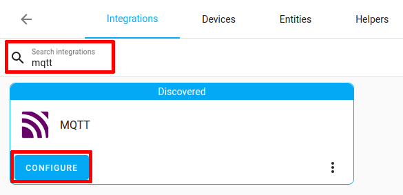 Configure Home Assistant MQTT integration