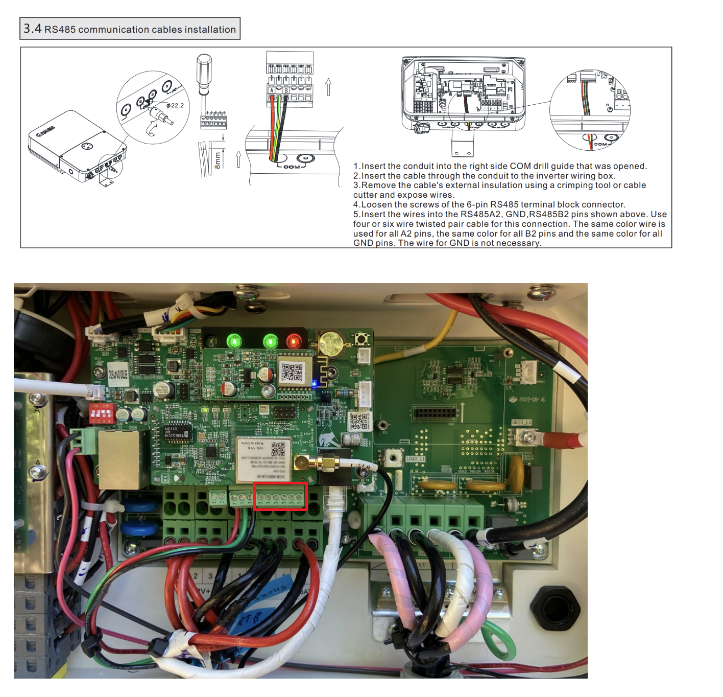 MIN RS485 port
